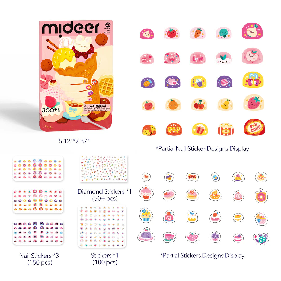 Mideer Fashion Nail Stickers: Dessert Party 300P