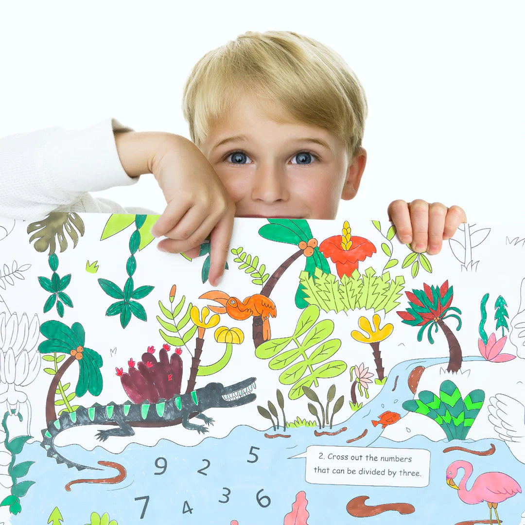 MiDeer 10 Meters Giant Coloring Scroll: Jungle