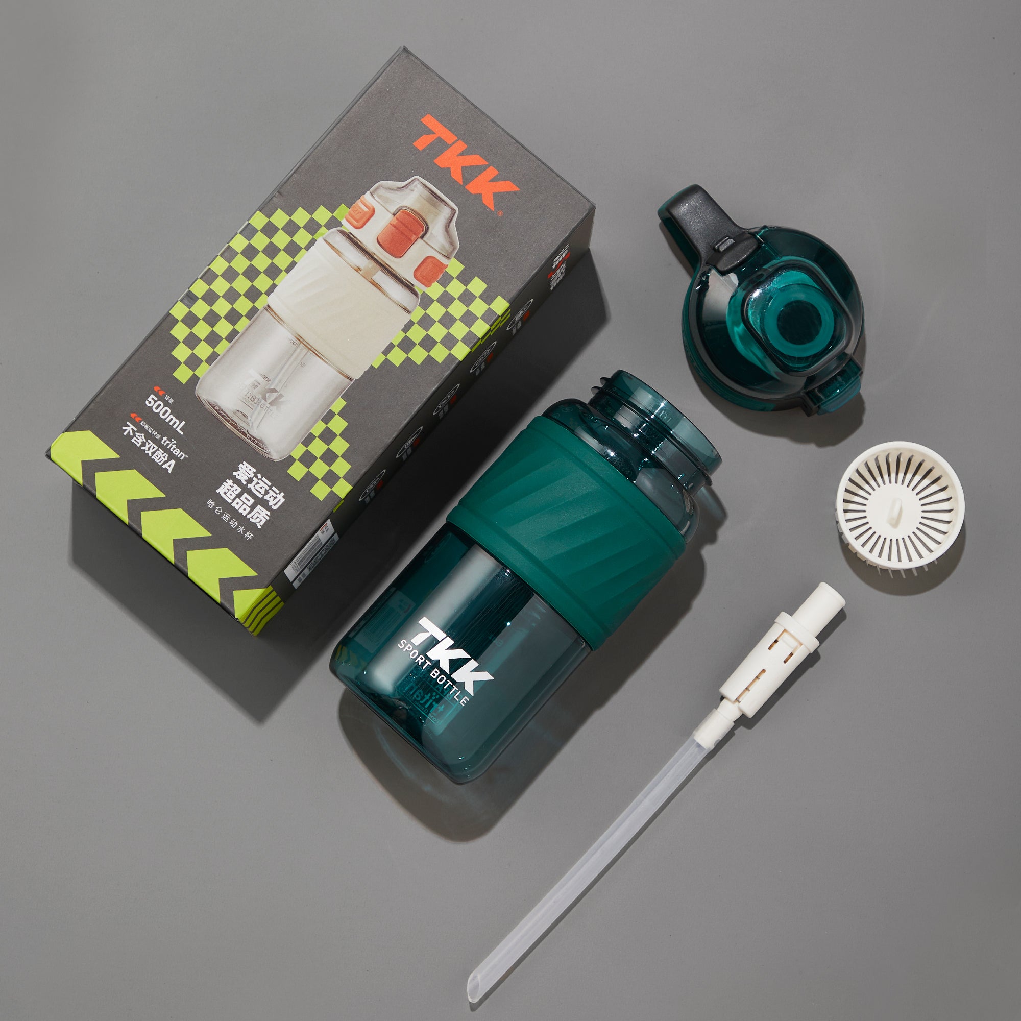 TKK 500ml Safe BPA Free Tritan Leak Proof, Lockable Pop Open Lid Water Bottle