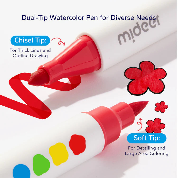 MiDeer Dual-Tip Washable Marker 24 Colors