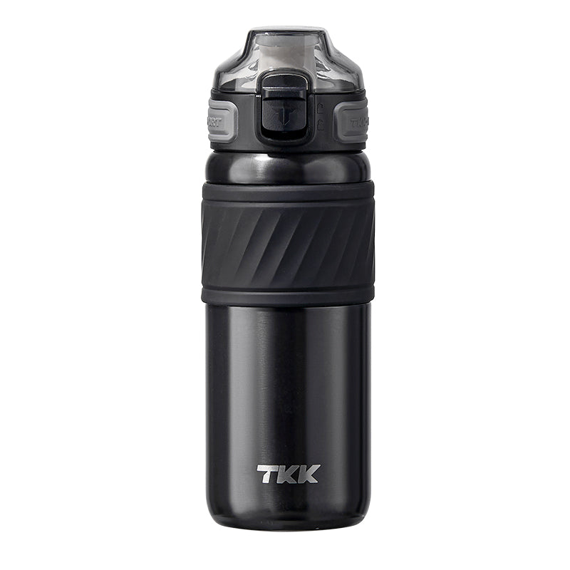 TKK 500ML Insulated Waterr Bottle with Straw, Double Wall Leak-Proof Thermos Vacuum Reusable Stainless Steel Tumbler