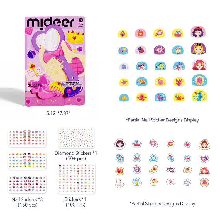 Mideer Fashion Nail Stickers: Princess Banquet 300P
