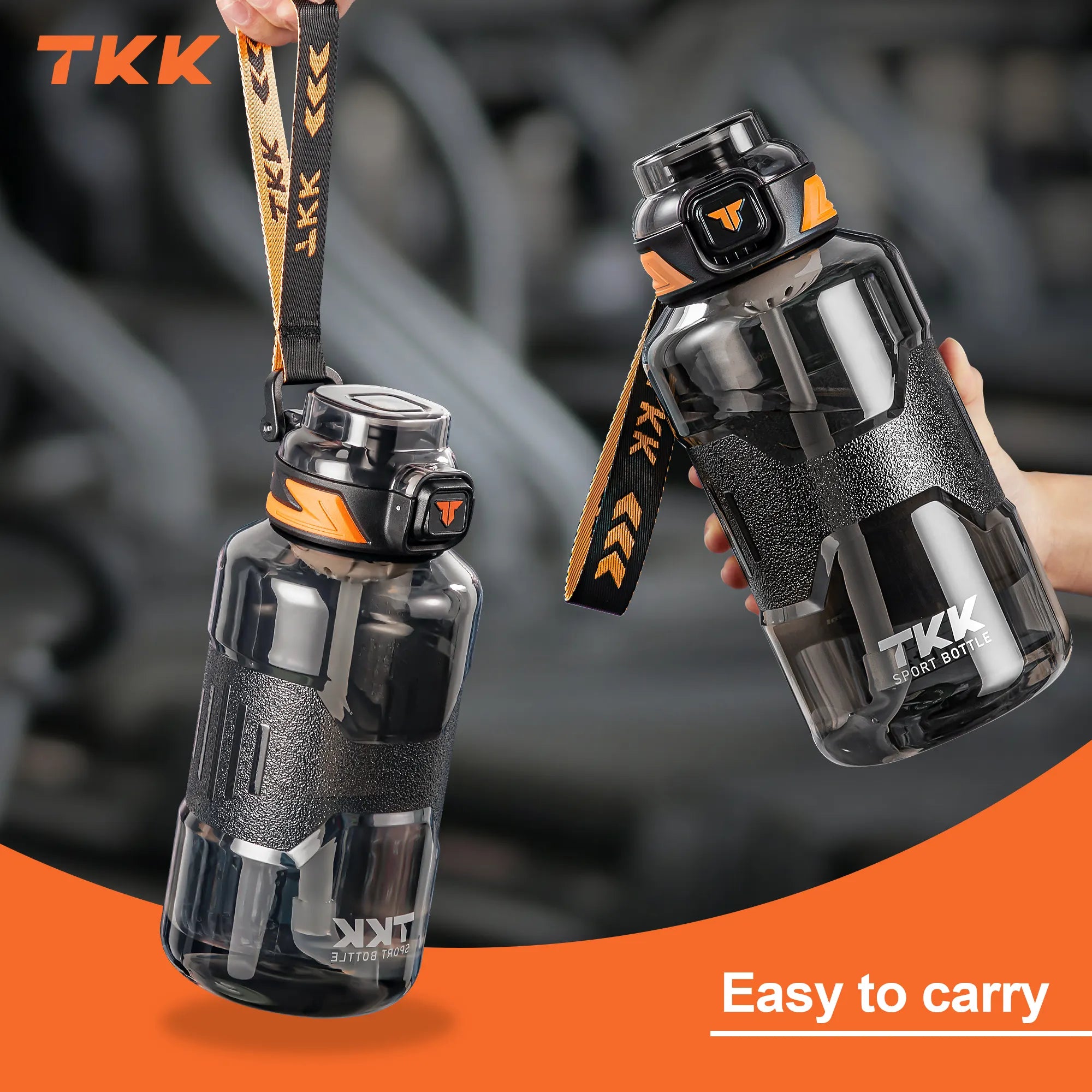TKK 1500ml Fashionable Tritan Water Bottle, Jug with Straw, Dishwasher Safe BPA Free, for Sport, Daily Use, Outdoor