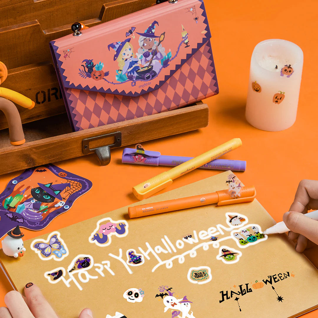 Mideer Halloween Dress Up Sticker Pack: Temporary Tattoos, Nail Stickers & More 1000P