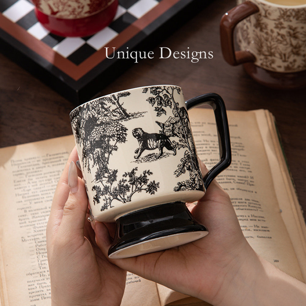 Tasse à café en céramique de qualité supérieure au design moderne et unique de 400 ml