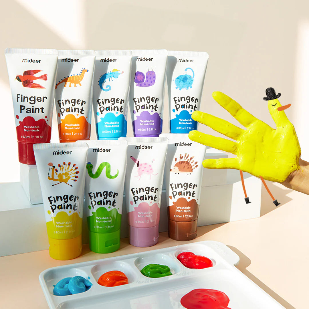 Mideer Finger Paint 8 Colors: The Very Hungry Caterpillar Edition