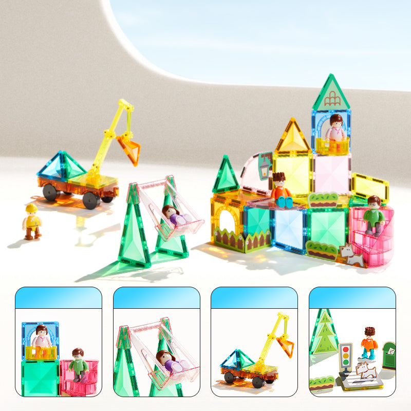 Mideer My First Magnetic Building Set: City Heroes 33 pcs