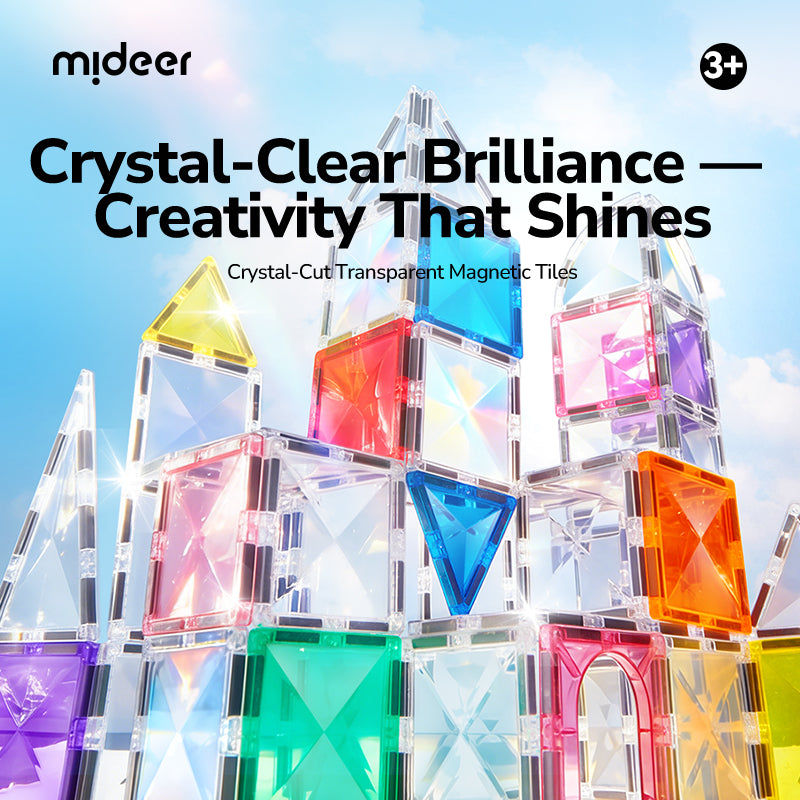 Mideer Transparent Magnetic Tiles 50P