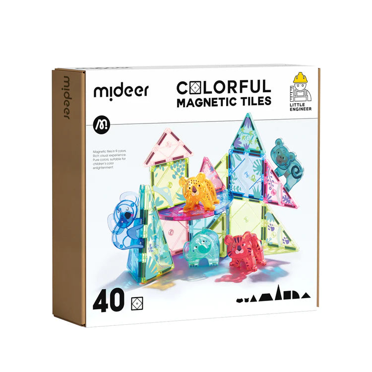 MiDeer Colorful Magnetic Tiles: Wonderful Forest 40P