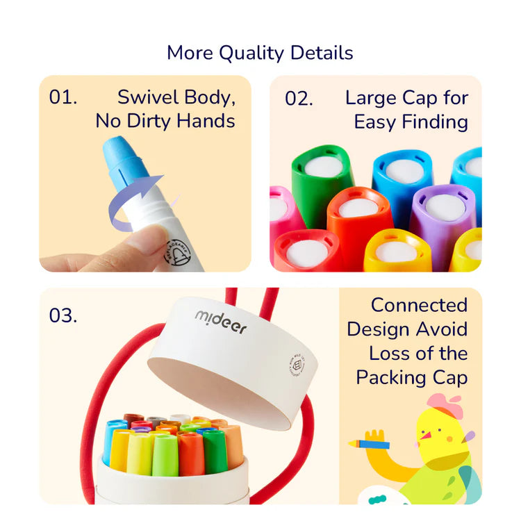 Mideer Silky Crayon 36 Colors