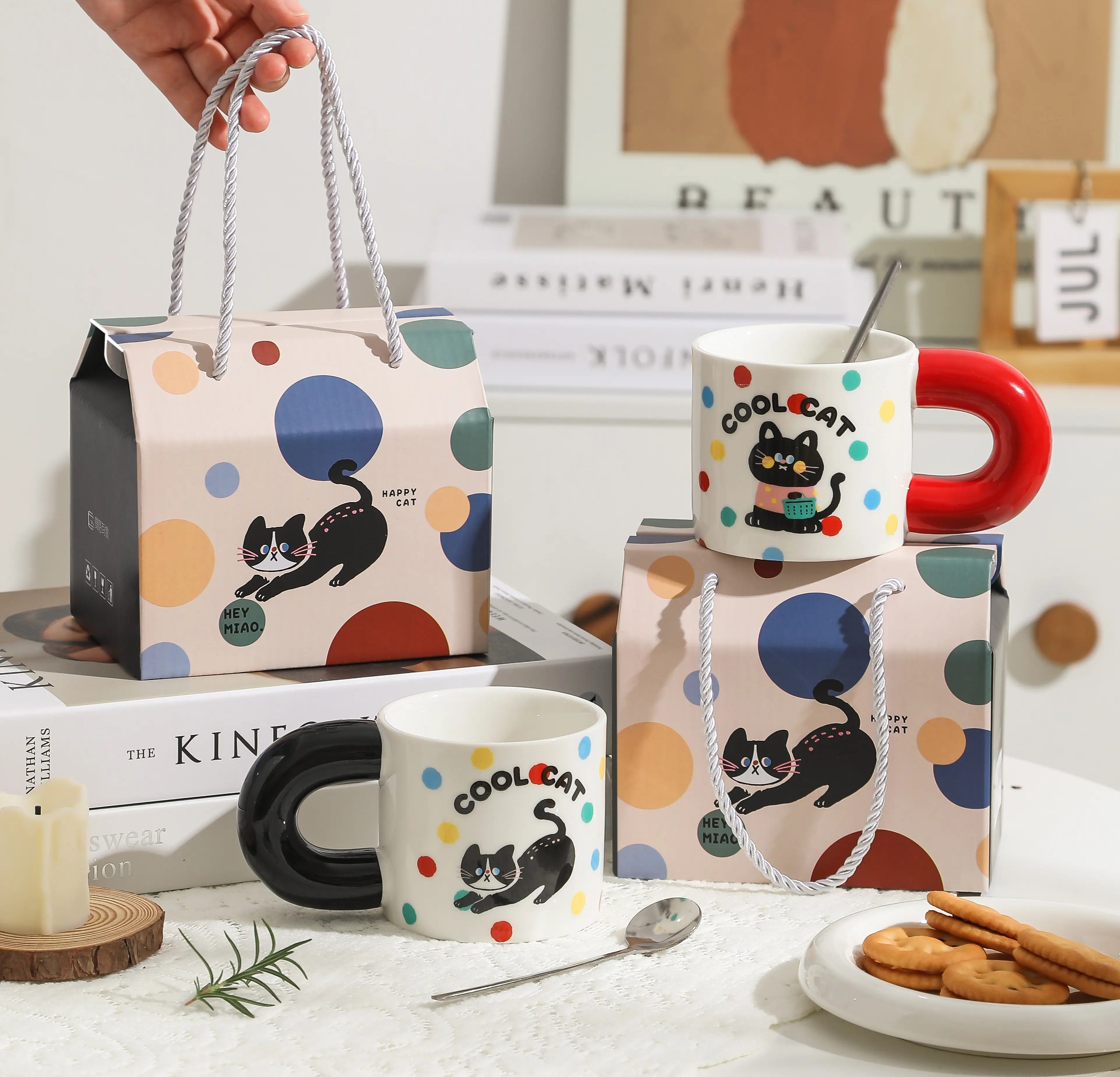Happy Cat Series Ceramic Coffe Mug