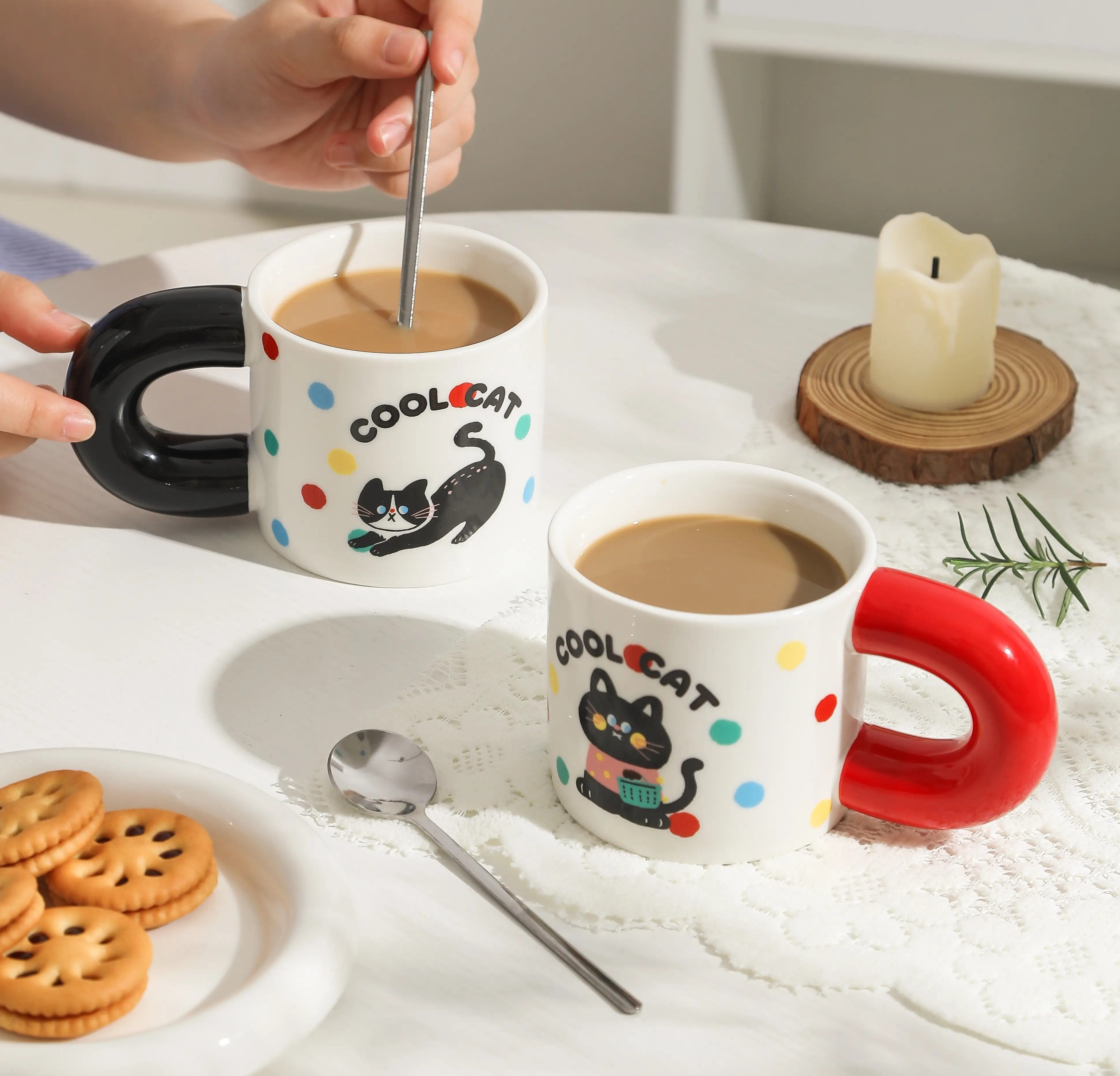 Happy Cat Series Ceramic Coffe Mug