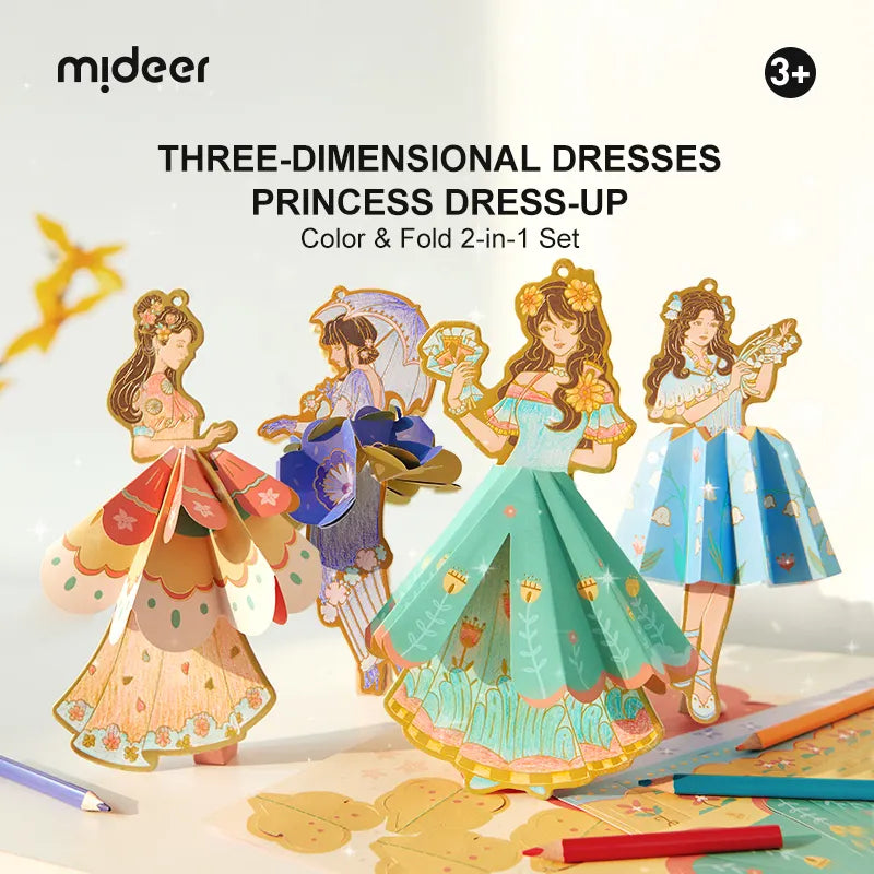 Mideer Paper Craft Coloring Cards: My Fashion Showcase