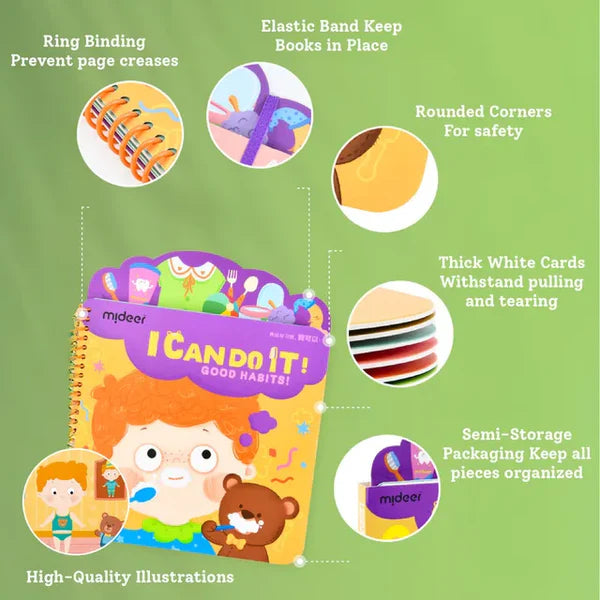 Livre interactif Mideer: Je peux le faire ! Adaptation sociale !