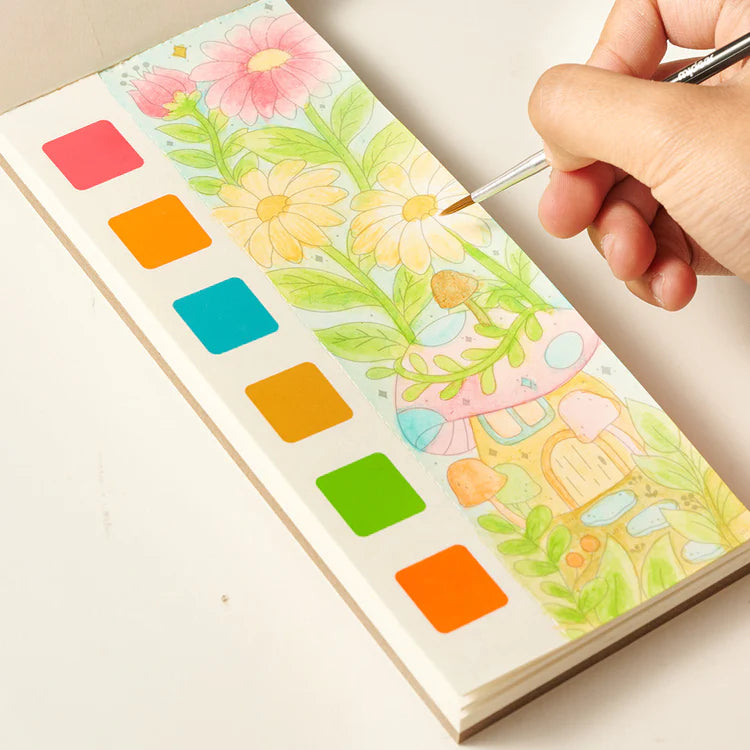 Mideer Watercolor Painting: The Flower And The Butterfly