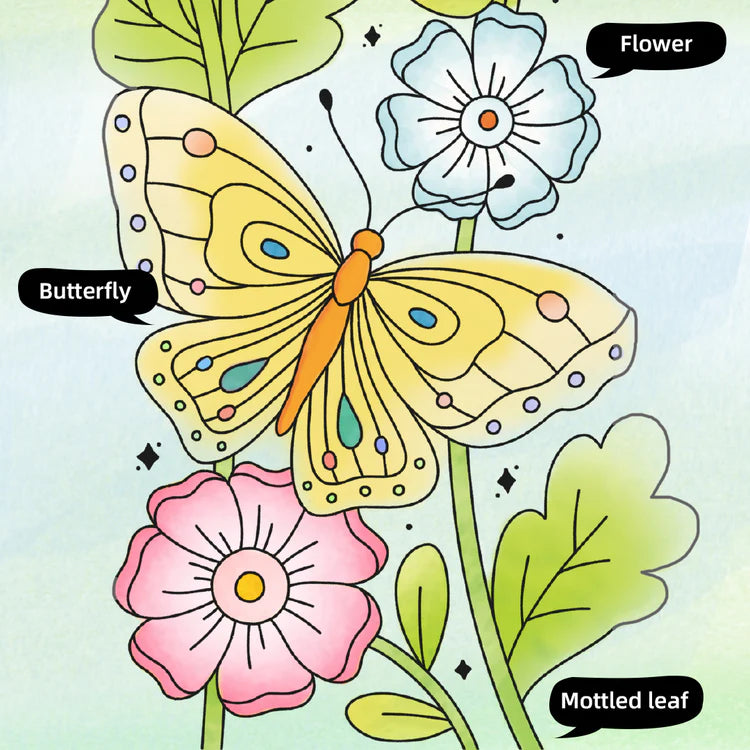 Mideer Watercolor Painting: The Flower And The Butterfly