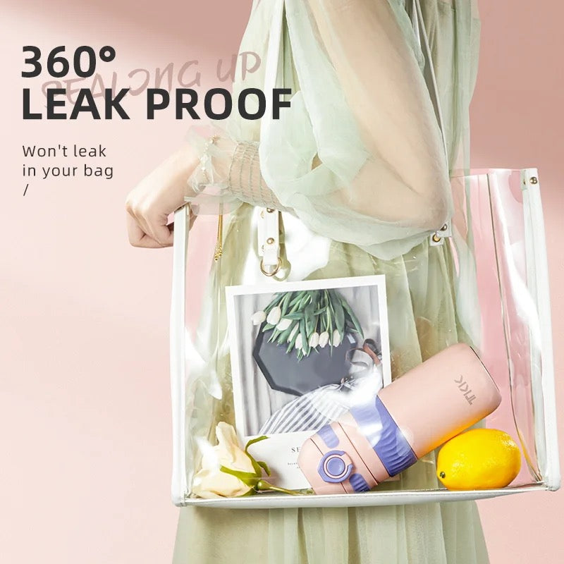 TKK 450ml SUS-316 Large Capacity Stainless Steel Bottle, Vacuum Flask Traveling Colourful Mug