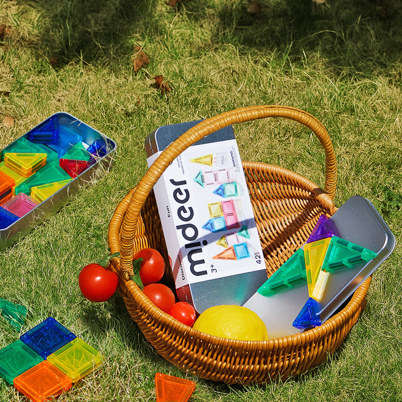 Mideer Mini Pocket Colorful Magnetic Tiles
