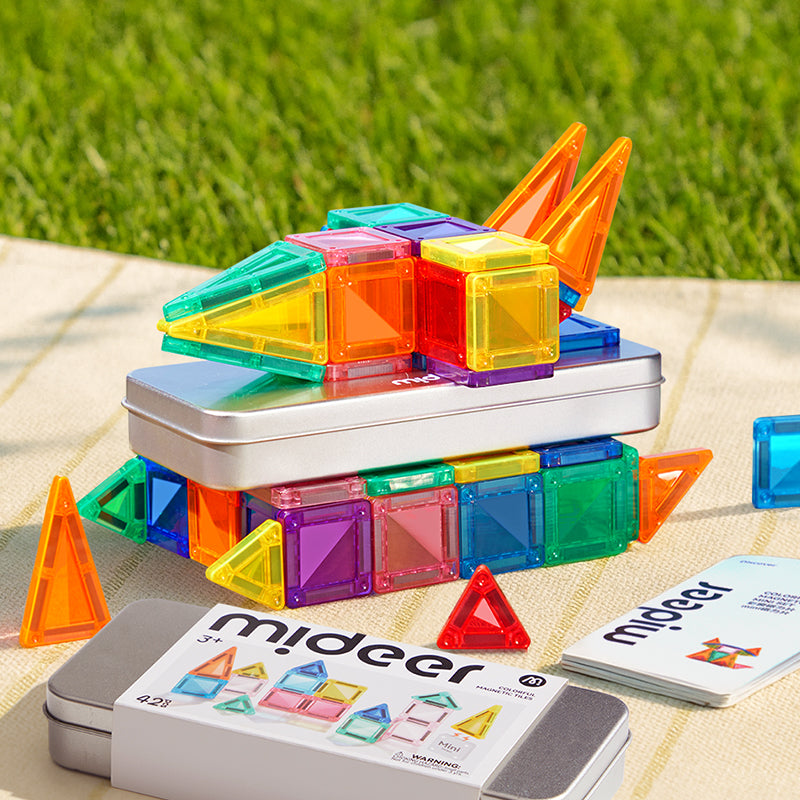 Mideer Mini Pocket Colorful Magnetic Tiles