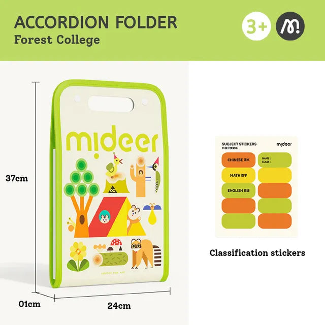 Mideer A4 Expandable Accordion Folder: Forest College