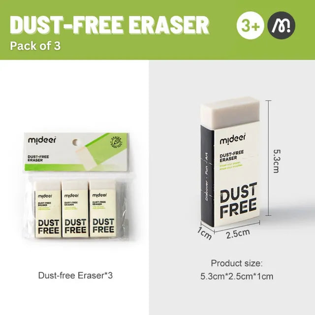 Mideer Dust Free Eraser Pack of 3