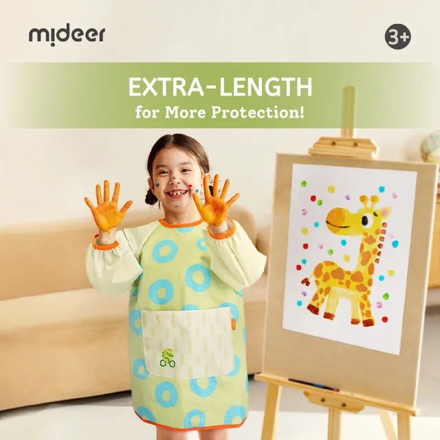 Mideer Kids Waterproof Art Smock Lime Green