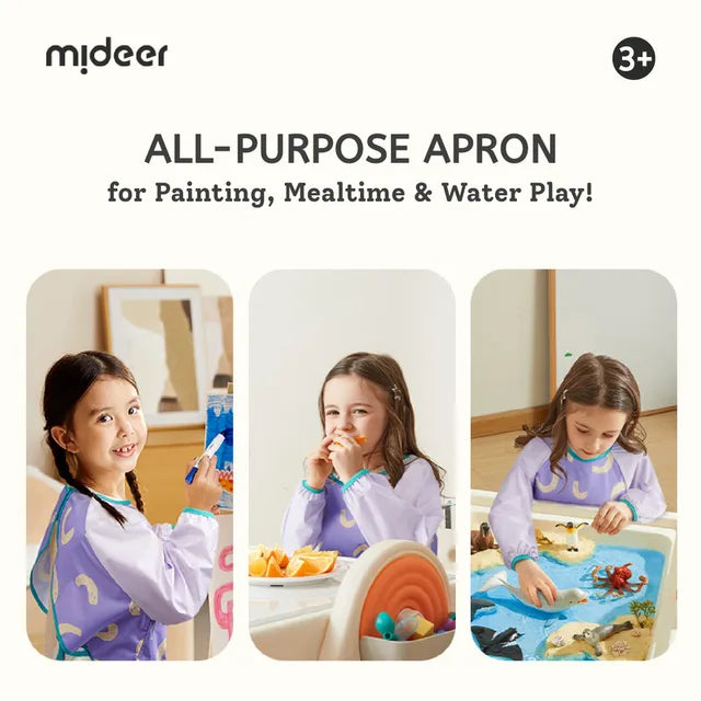 Mideer Kids Waterproof Art Smock Lilac Purple