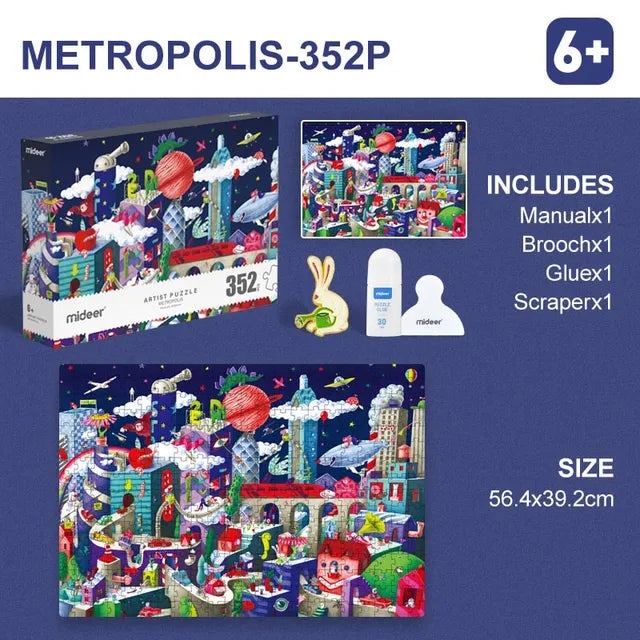 Mideer Artist Puzzle: Metropolis 352pcs