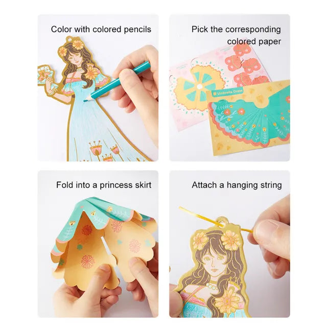 Mideer Paper Craft Coloring Cards: My Fashion Showcase