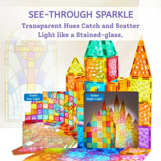 Mideer Prism Magnetic Tiles 90Pcs