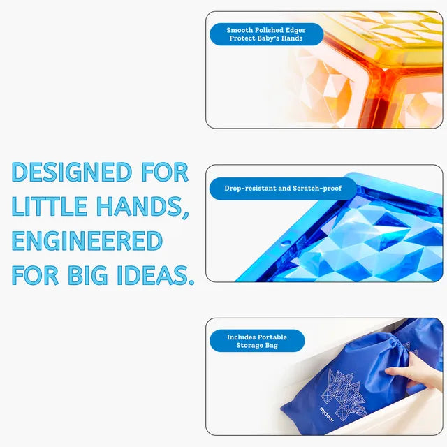 Mideer Prism Magnetic Tiles 90Pcs