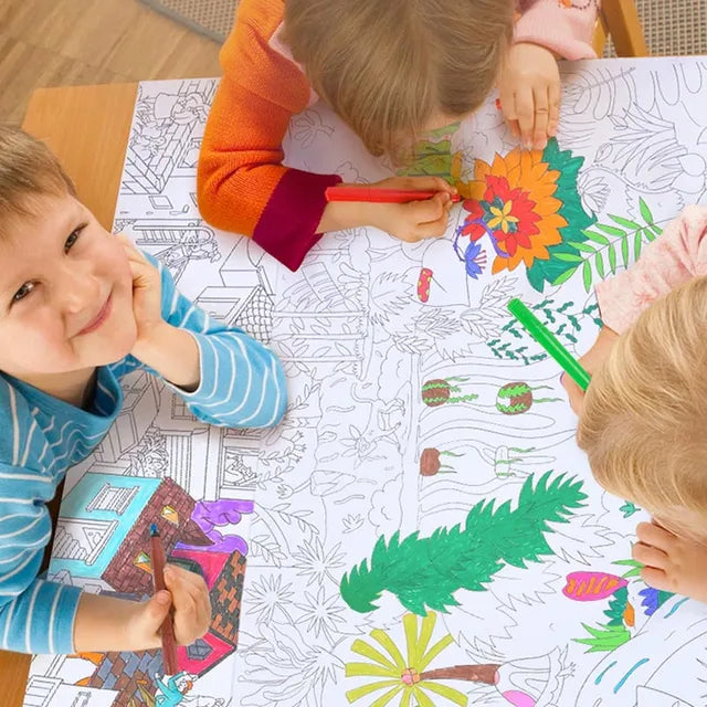 MiDeer 10 Meters Giant Coloring Scroll: Jungle