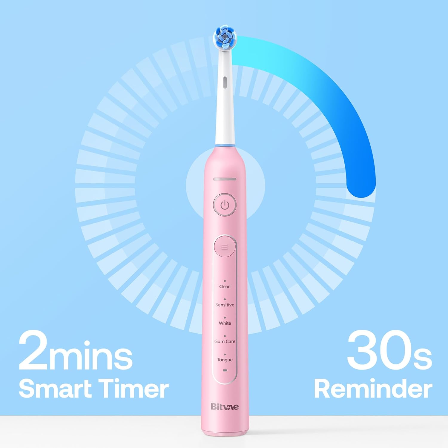 Bitvae R2 Rotating Electric Toothbrush, with 8 Brush Heads, ADA Accepted