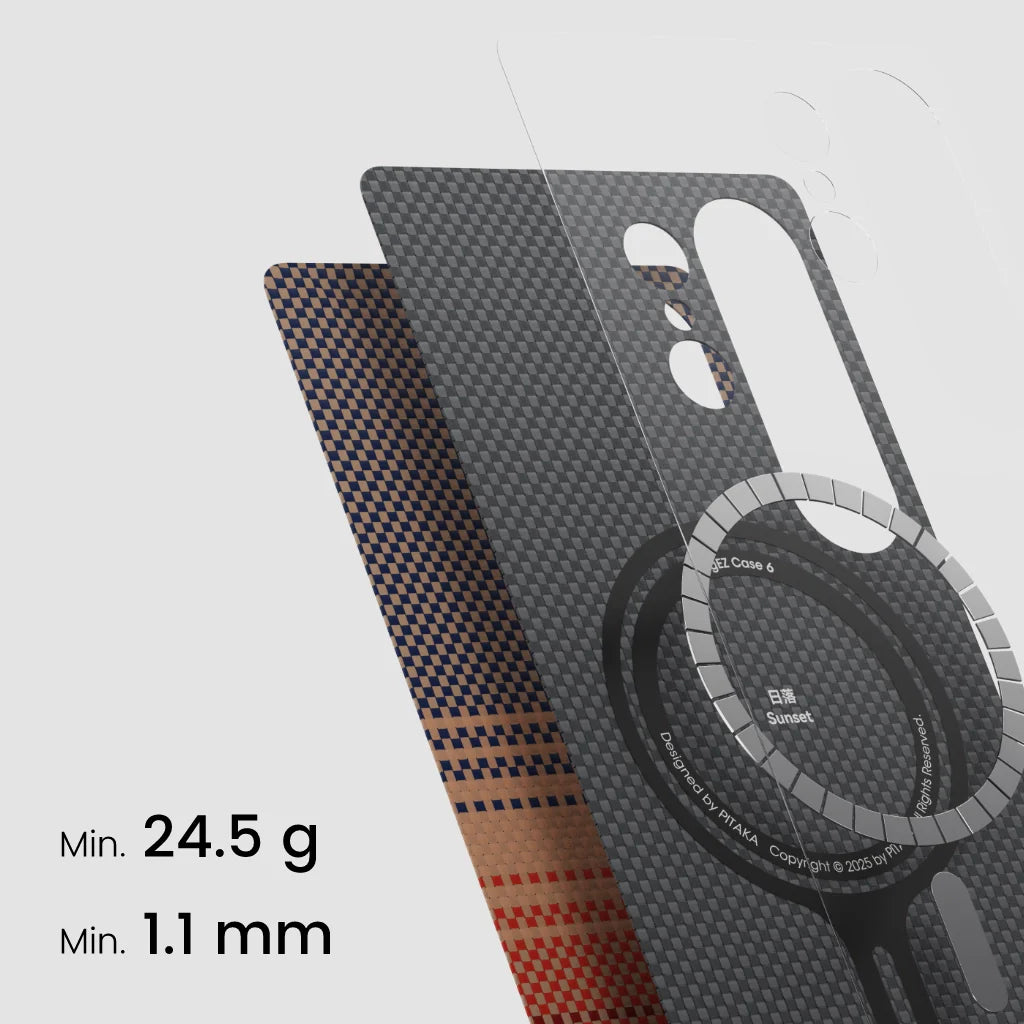 PITAKA Tactile Woven Case for Samsung Galaxy S25 Ultra Sunset Moonrise Series