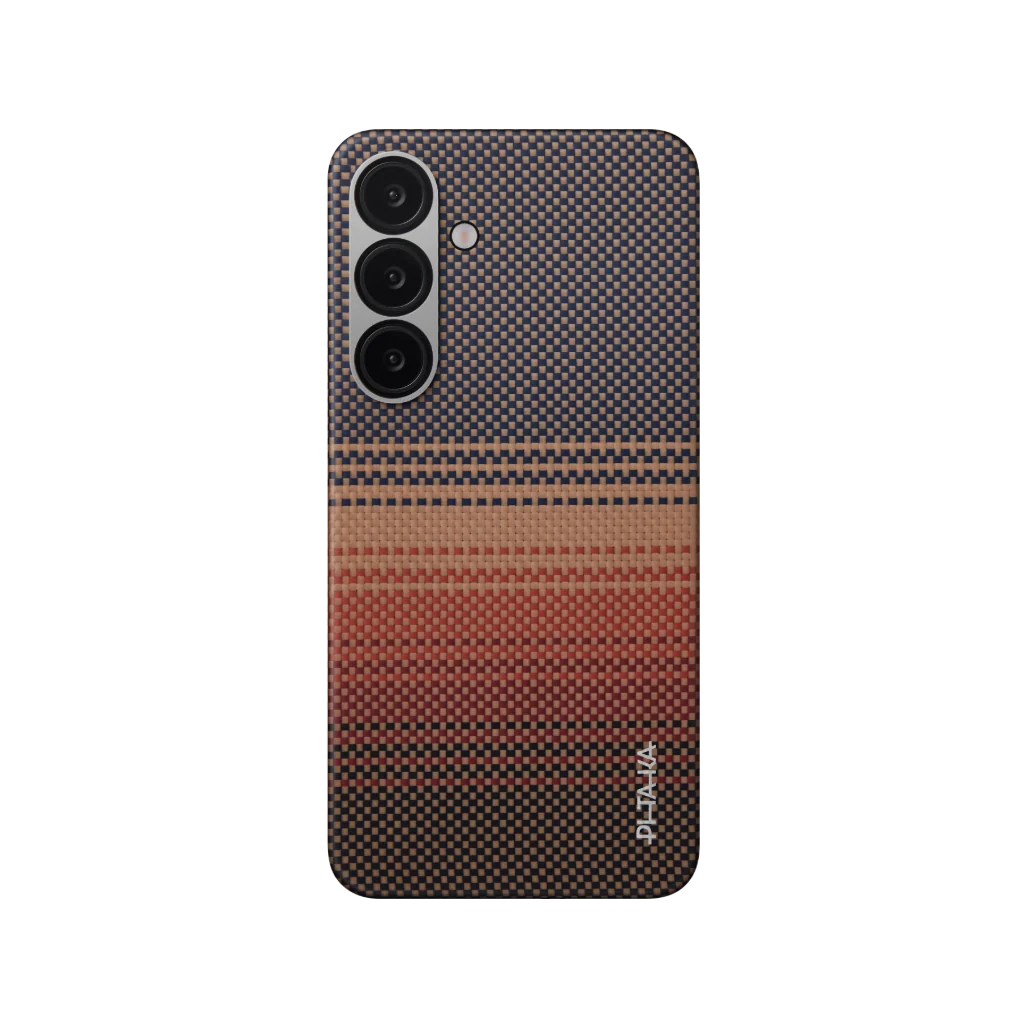 PITAKA Tactile Woven Case for Samsung Galaxy S25+ Sunset Moonrise Series