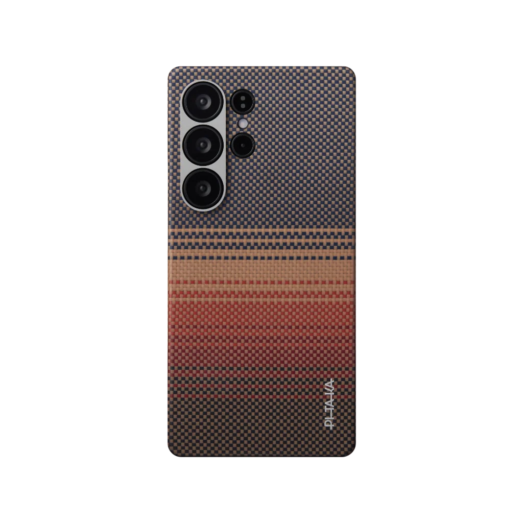 PITAKA Tactile Woven Case for Samsung Galaxy S25 Ultra Sunset Moonrise Series