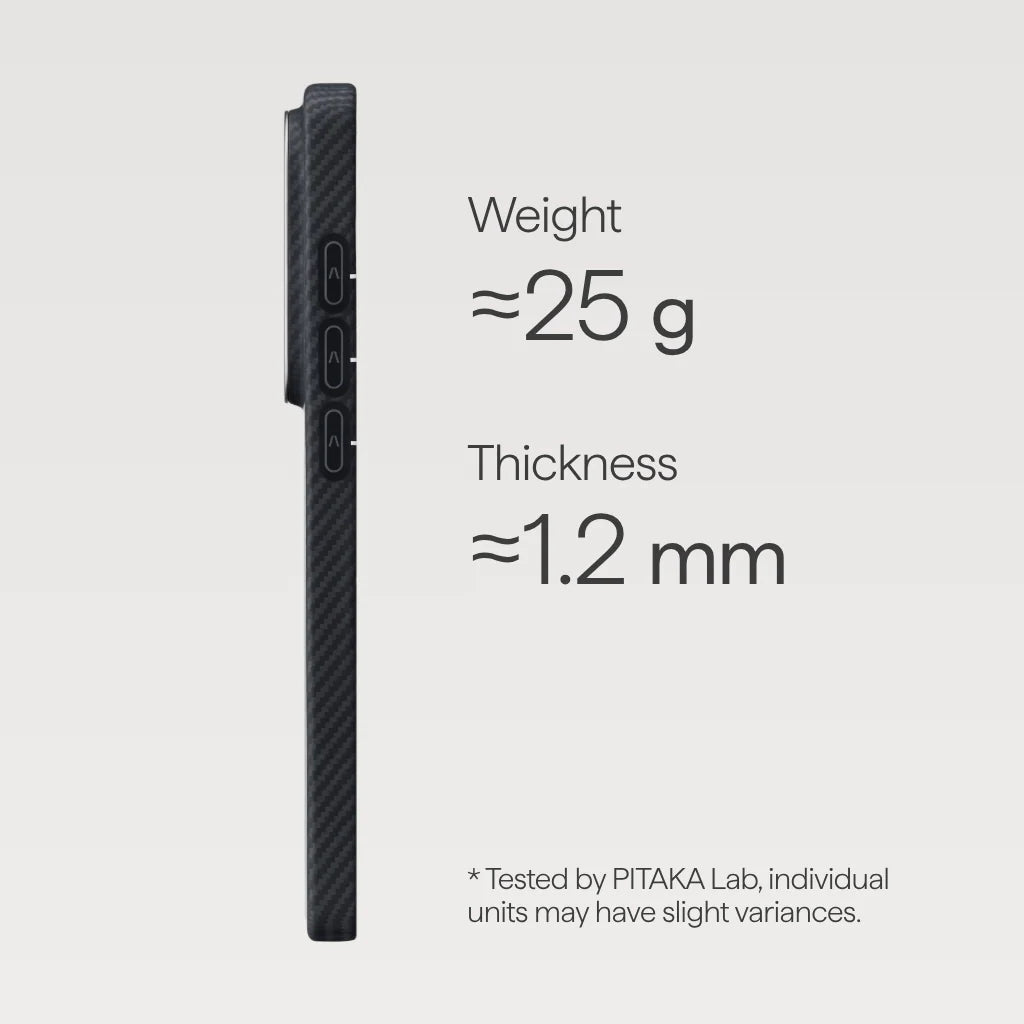 Coque Ultra-Mince PITAKA pour Samsung Galaxy S26 Ultra Black/Grey (Bouton Aaron)