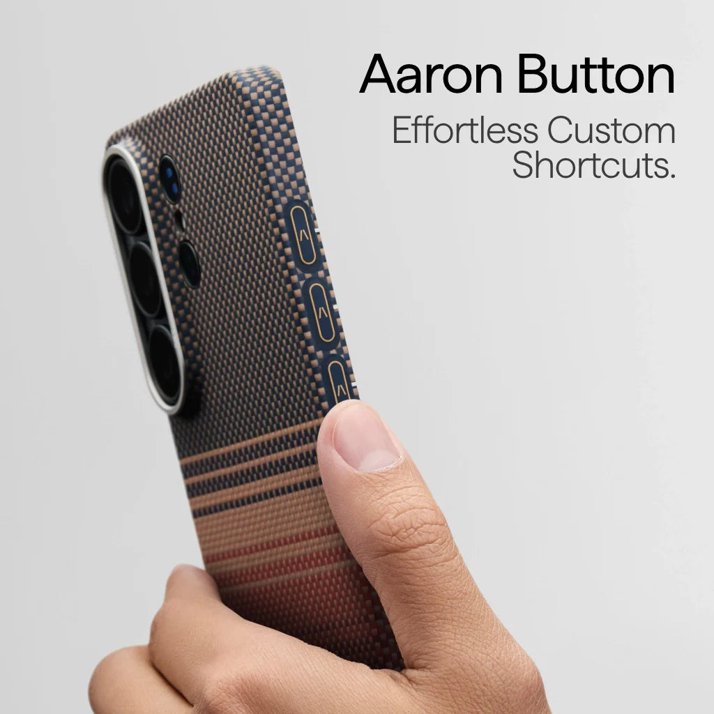 Coque Ultra-Mince PITAKA pour Samsung Galaxy S26 Ultra Sunset (Bouton Aaron)