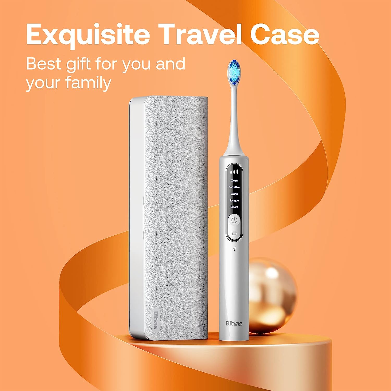 Bitvae S3 Smart Sonic Electric Toothbrush, 180-Day Battery Life, Travel Case