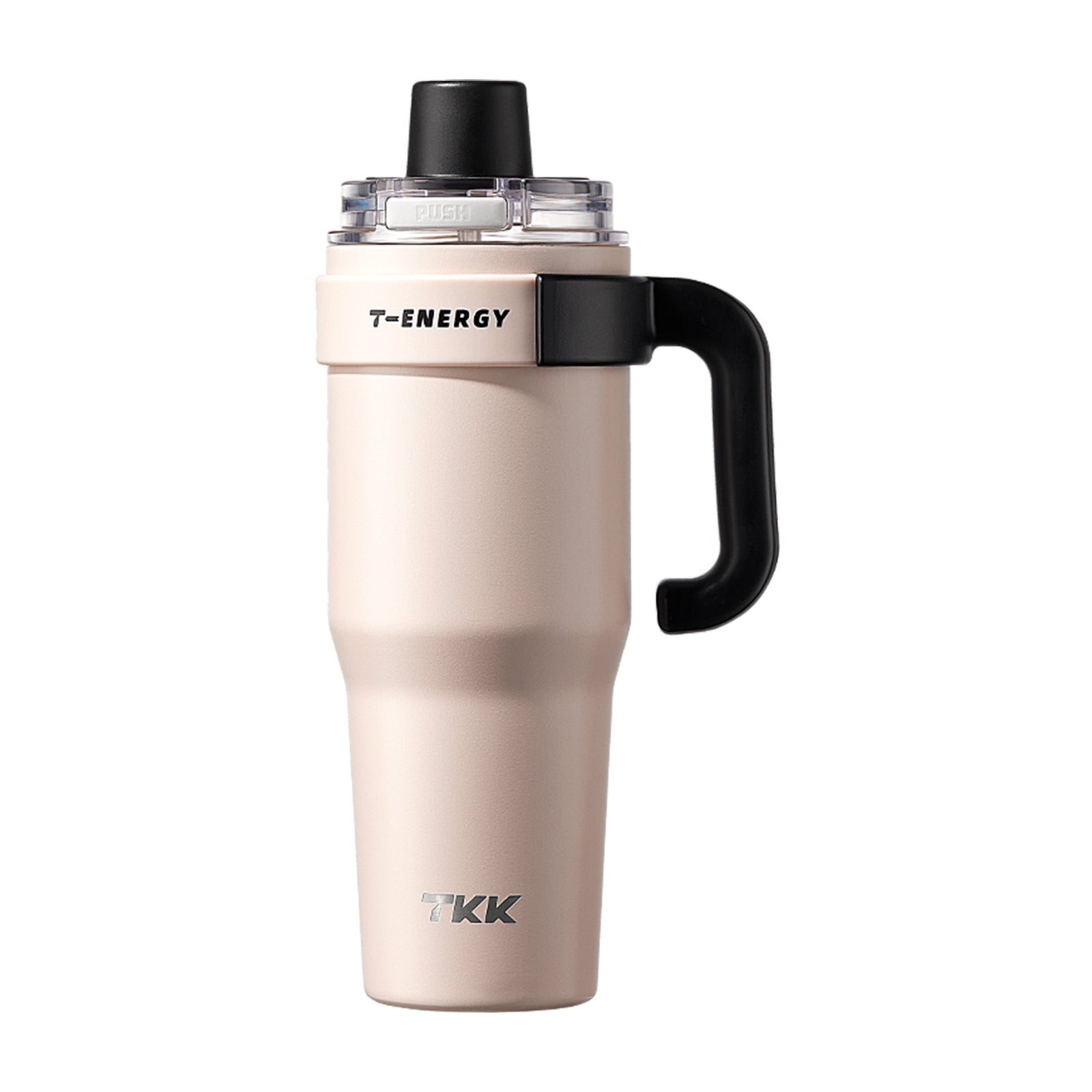 TKK Ceramic Coating Tumbler with Handle, Double Wall Vacuum Bottle With Straw and Lid, Hot for 12hrs and Cold For Up to 24hrs