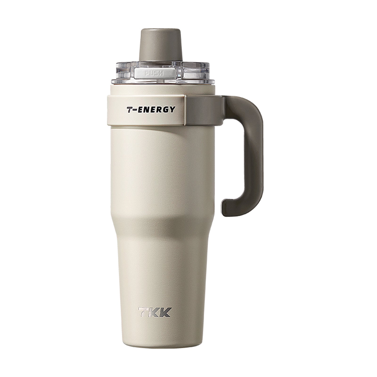 TKK Ceramic Coating Tumbler with Handle, Double Wall Vacuum Bottle With Straw and Lid, Hot for 12hrs and Cold For Up to 24hrs