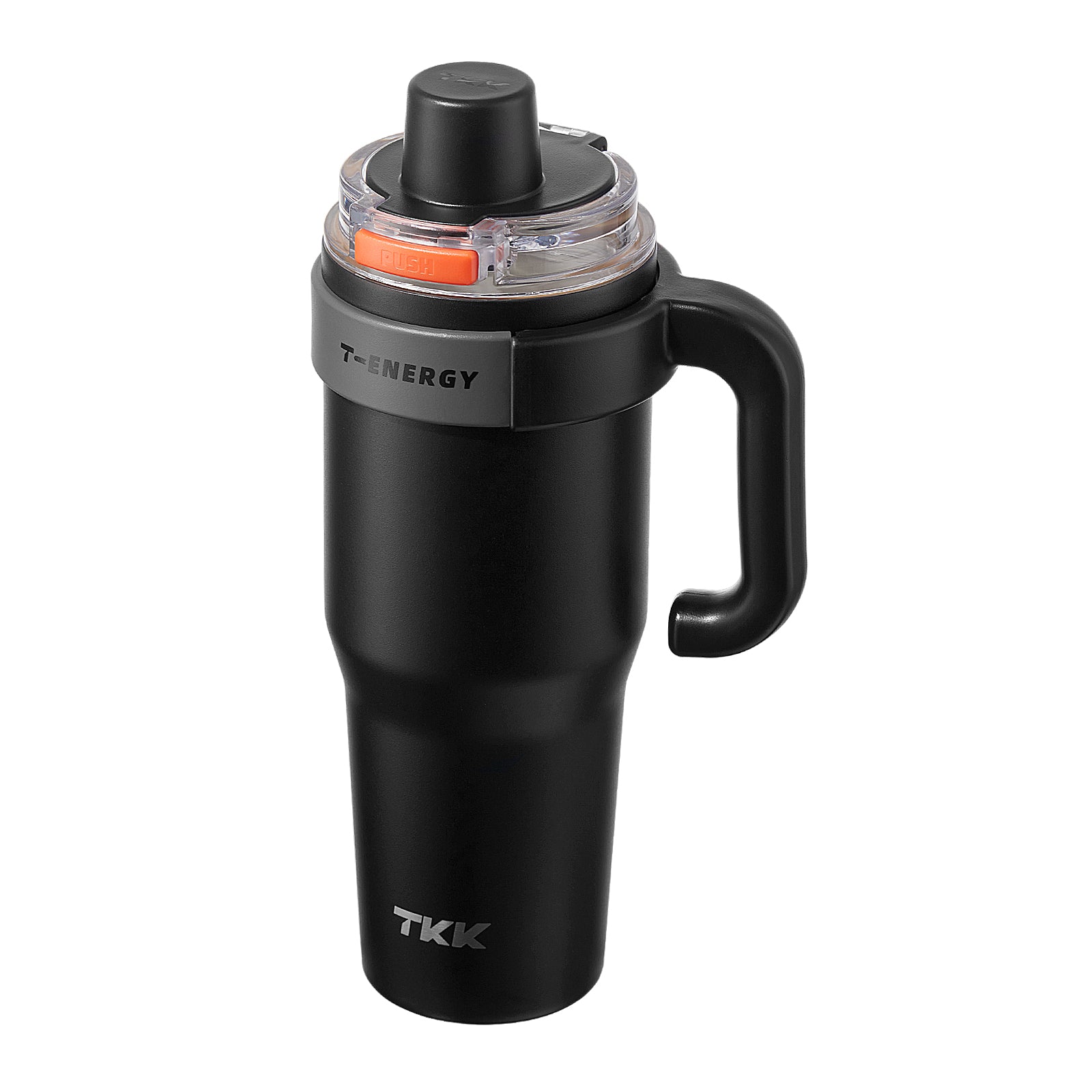 TKK Ceramic Coating Tumbler with Handle, Double Wall Vacuum Bottle With Straw and Lid, Hot for 12hrs and Cold For Up to 24hrs