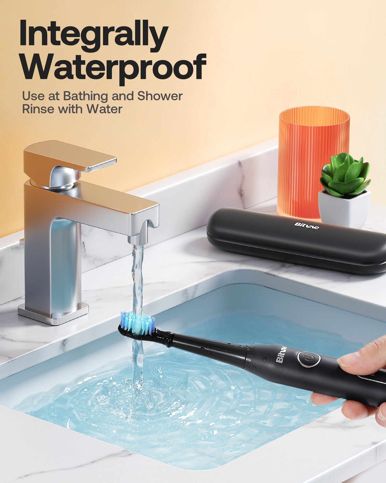 Bitvae D2 Electric Toothbrush, Ultrasonic with 8 Brush Heads, ADA Accepted