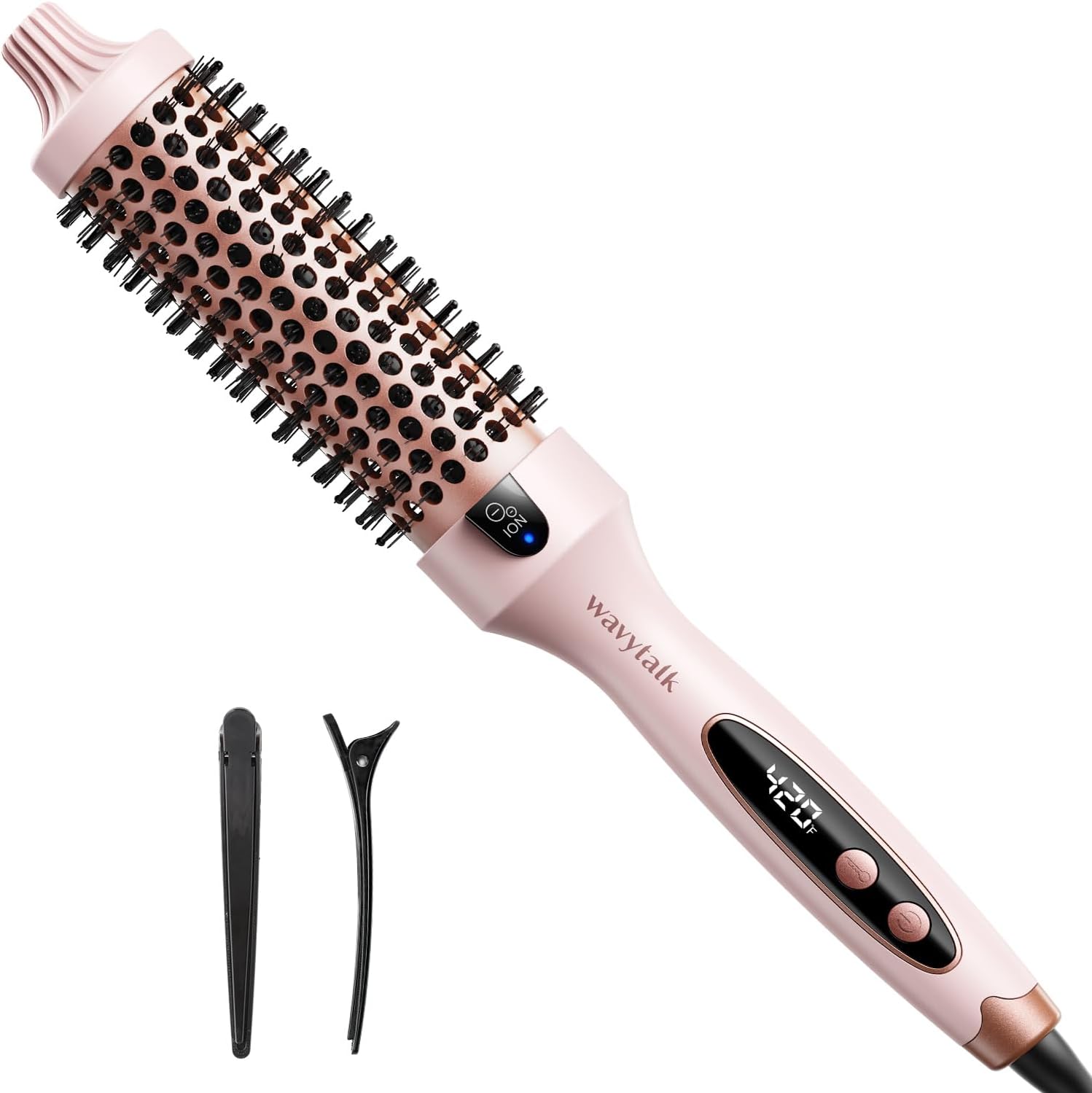 Wavytalk Blowout Boost Thermal Brush,1.5 inch Heated Round Brush for Blowout Look