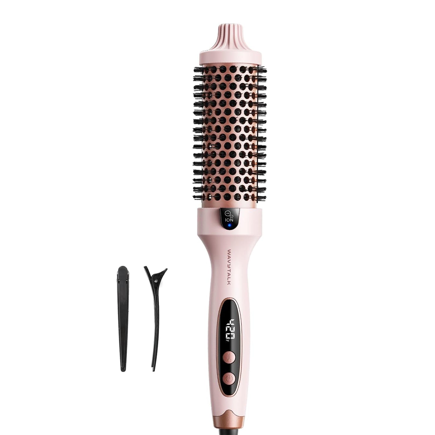 Wavytalk Blowout Boost Thermal Brush,1.5 inch Heated Round Brush for Blowout Look