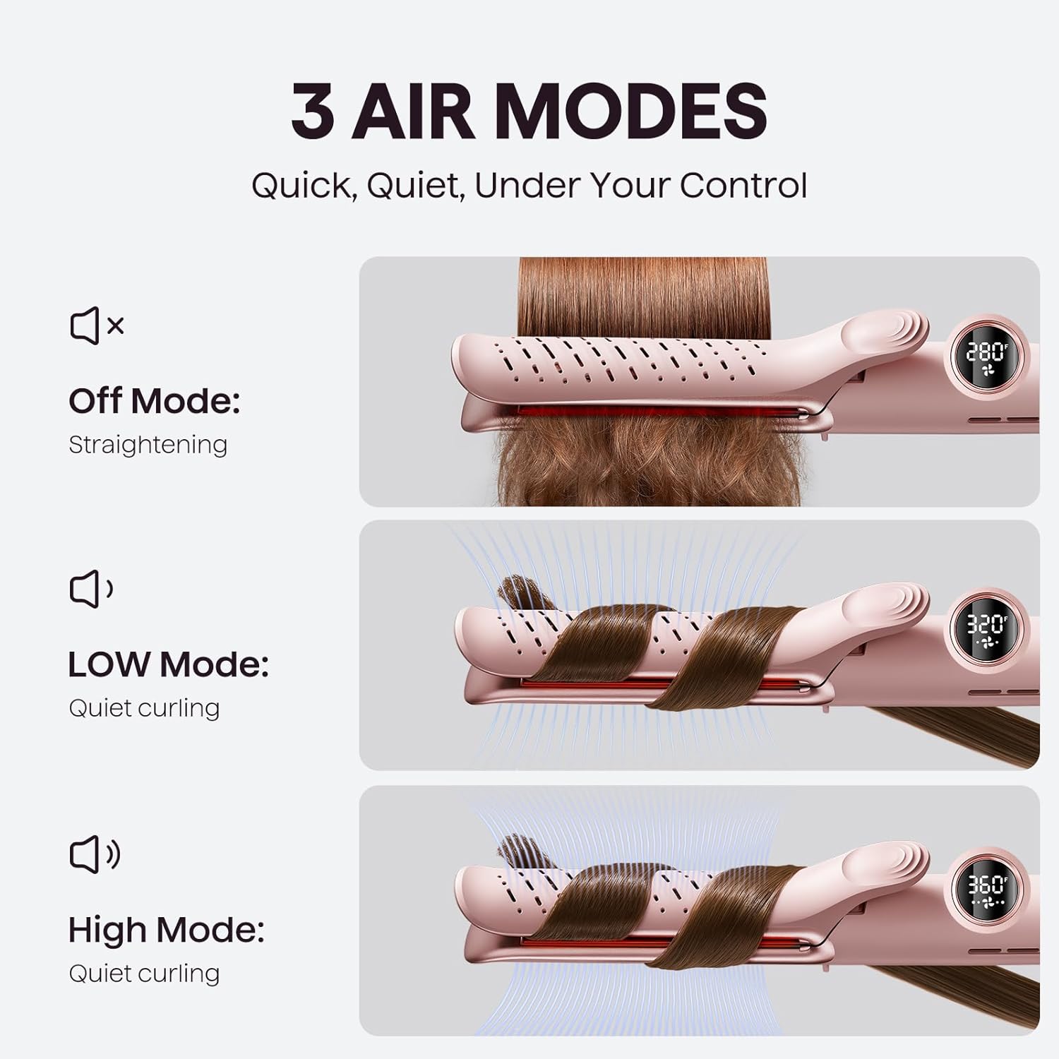 Wavytalk Whirlwind Pro, Upgrade Airflow Styler Curling Iron Flat Iron