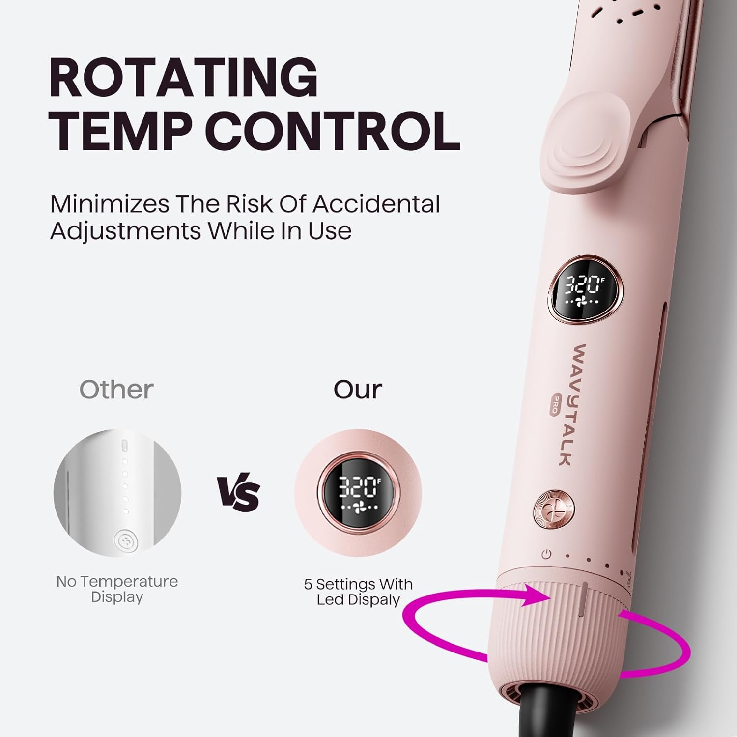 Wavytalk Whirlwind Pro, Upgrade Airflow Styler Curling Iron Flat Iron