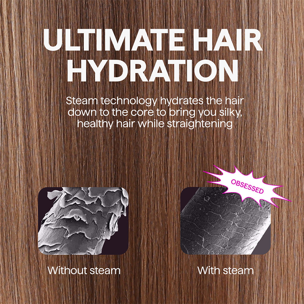 Wavytalk Steamline Pro Hair Straightener Brush, 3 in 1 Straightening Brush