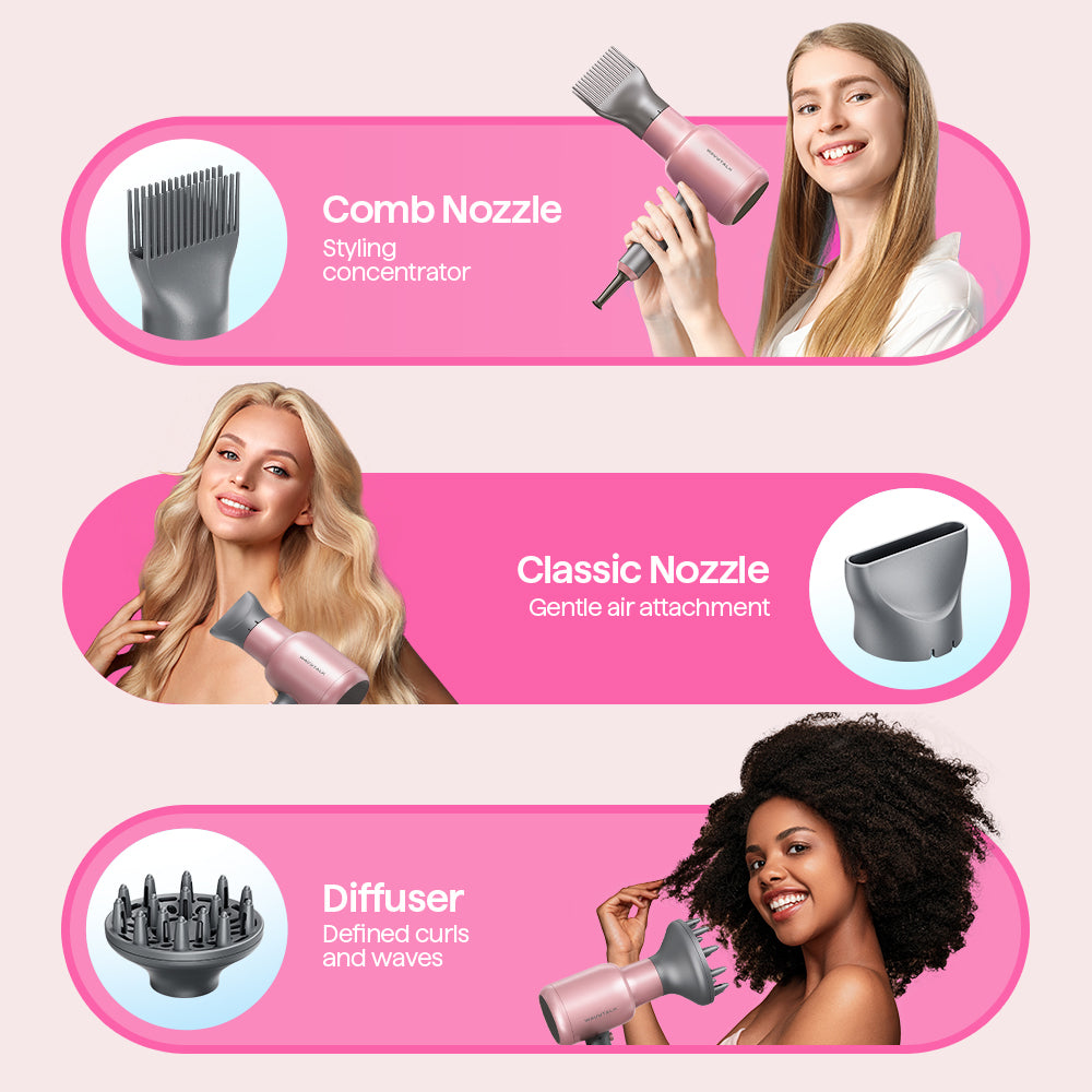 Wavytalk BlownAway Hair Dryer for Curly Hair with Diffuser