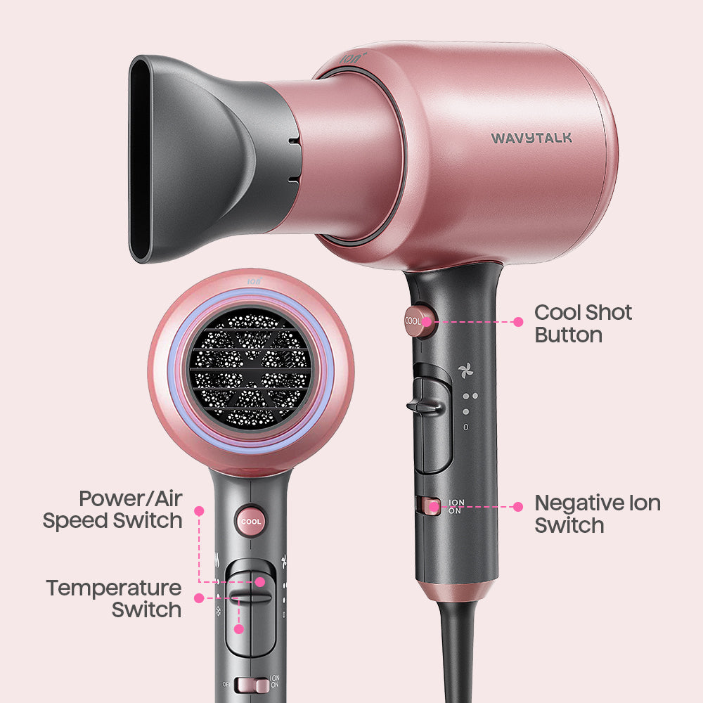 Wavytalk BlownAway Hair Dryer for Curly Hair with Diffuser